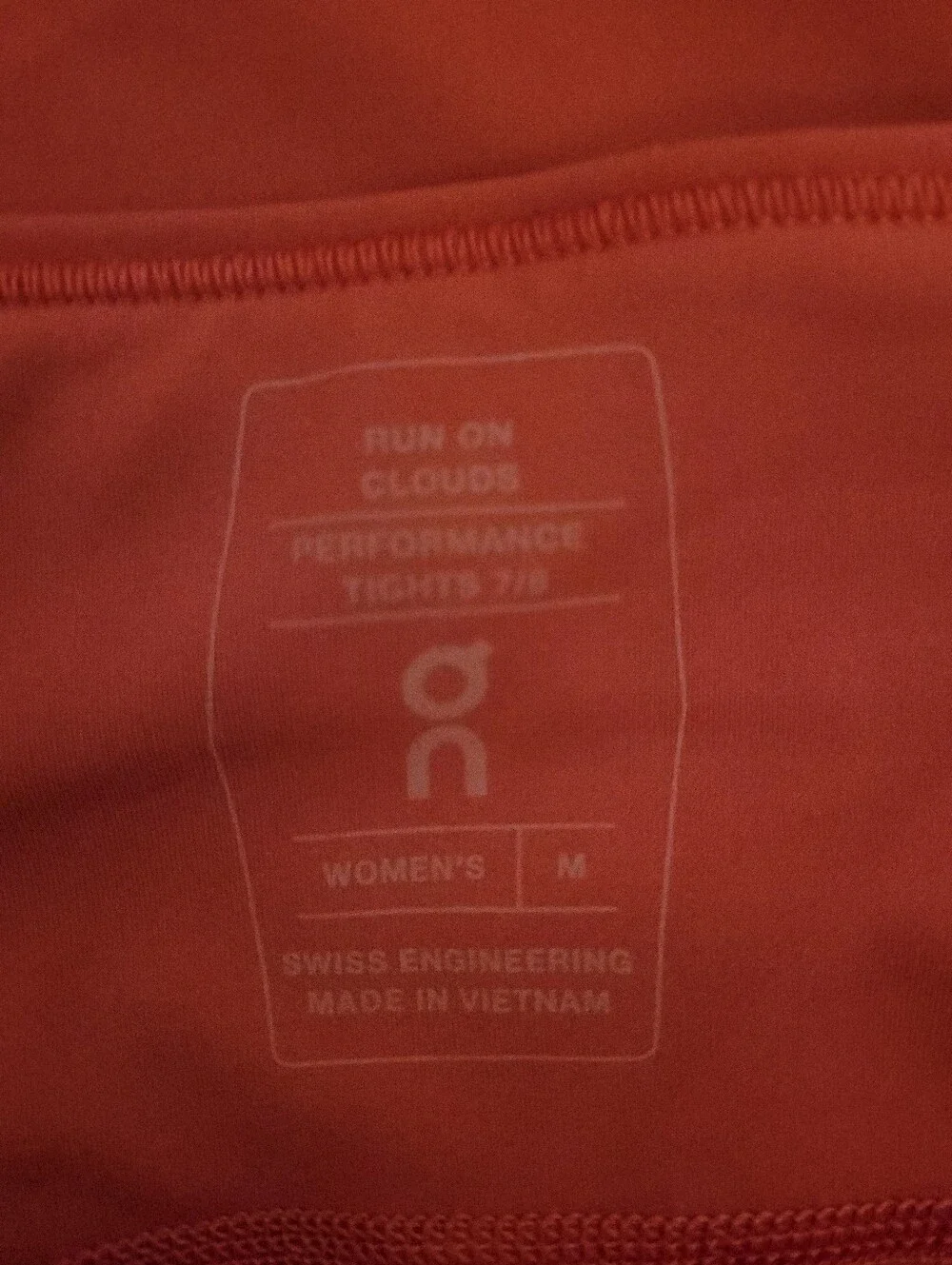 On Performance Tights 7/8 Leggings Pink High Rise Pocket Running Yoga Medium - Picture 13 of 14